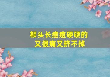 额头长痘痘硬硬的 又很痛又挤不掉